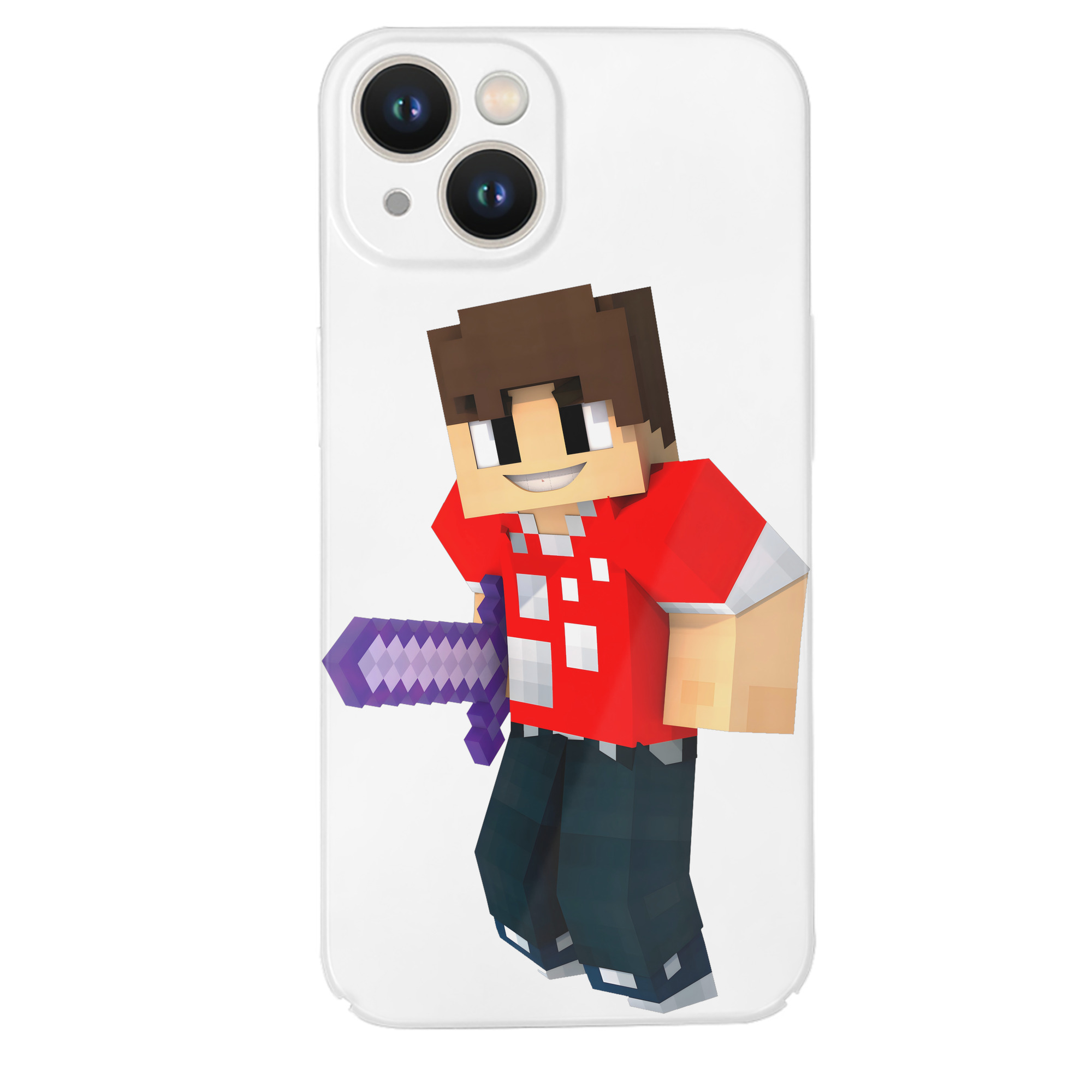 （画像用） マインクラフト ブロックの世界 Minecraft MC Block world 【iPhone 14シリーズ対応】ハードケース
